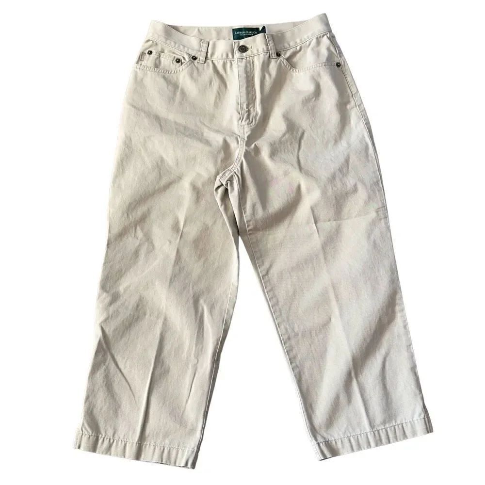 Lauren Jeans Co. Ralph Lauren Khaki Capri Pants Size 8